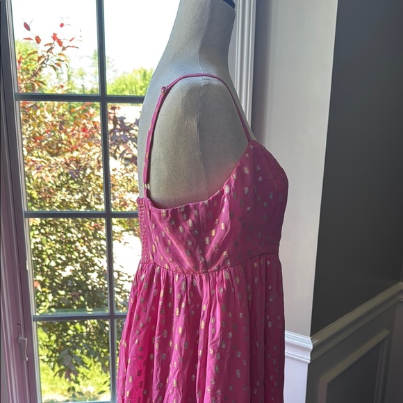 Lily Pulitzer Women’s Heidi Maxi Dress Aura Pink Metallic Size 12 - Picture 6 of 14
